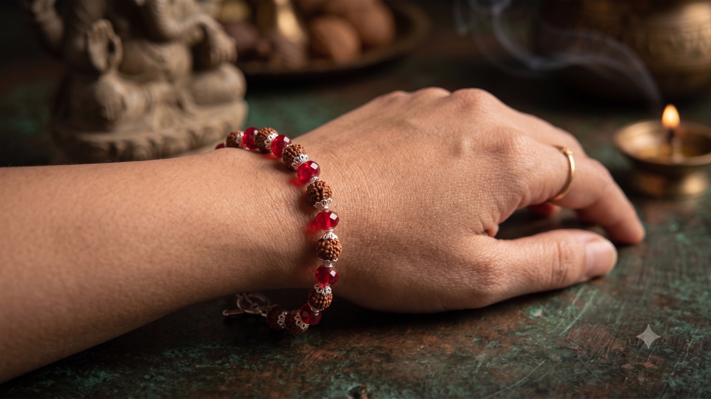 Rudraksha Crystal Bracelet — Pack of 10